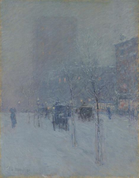 Late Afternoon, New York, Winter, 1900 | Hassam | Painting Reproduction