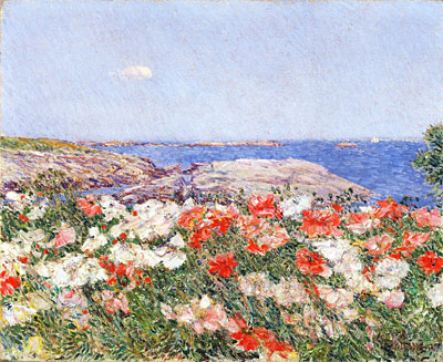 Poppies on the Isles of Shoals, 1890 | Hassam | Painting Reproduction