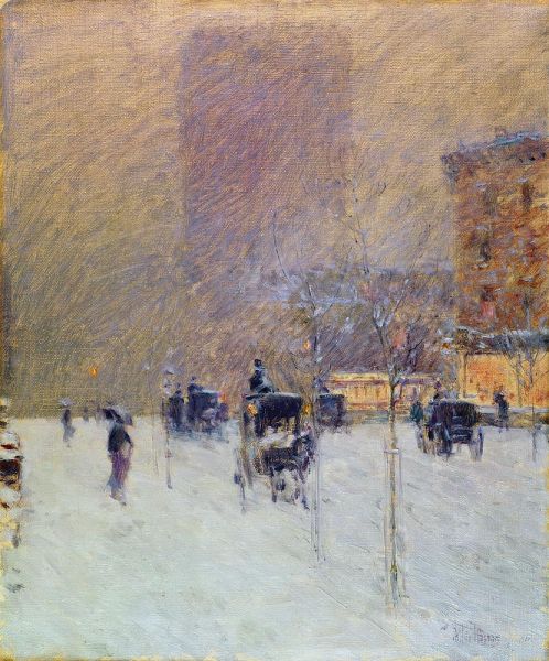 Winter Afternoon in New York, 1900 | Hassam | Painting Reproduction