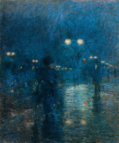 Fifth Avenue Nocturne | Hassam | Painting Reproduction