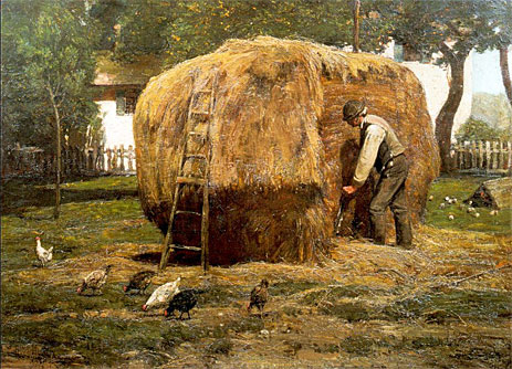 The Barnyard, 1885 | Hassam | Painting Reproduction