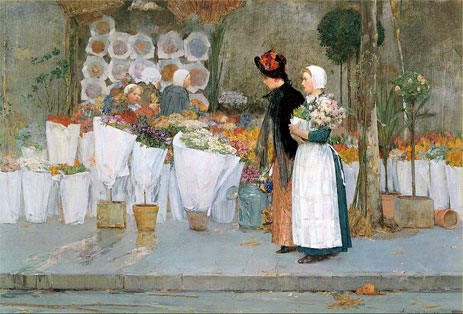 Beim Floristen | Hassam | Gemälde Reproduktion