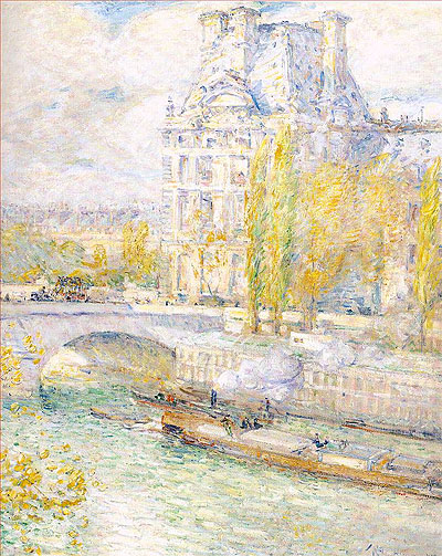 Le Louvre et le Pont Royal | Hassam | Gemälde Reproduktion