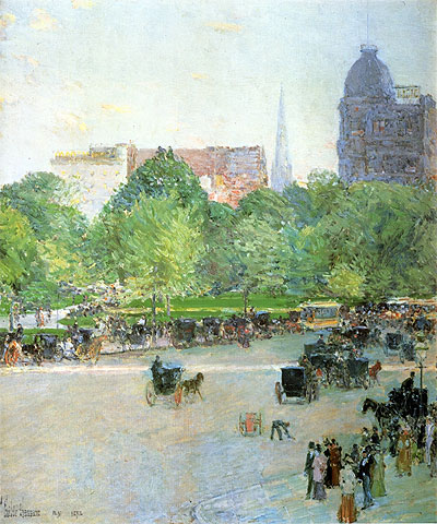 Union Square | Hassam | Painting Reproduction