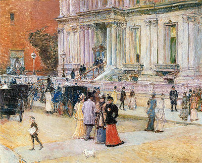 The Manhattan Club, c.1891 | Hassam | Gemälde Reproduktion