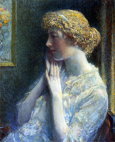 The Ash Blond, 1918 | Hassam | Painting Reproduction