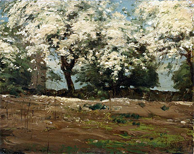 Blossoms, c.1880 | Hassam | Painting Reproduction