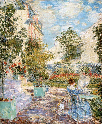In a French Garden, 1897 | Hassam | Gemälde Reproduktion