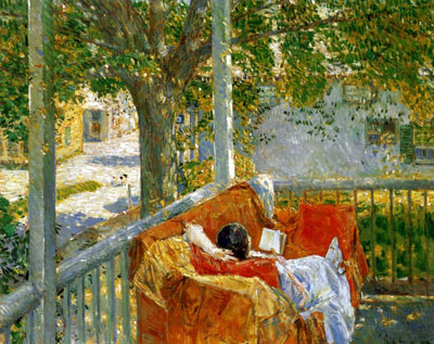 Couch on the Porch, Cos Cob, Undated | Hassam | Painting Reproduction