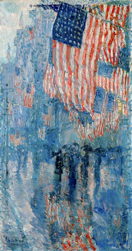 Avenue in the Rain - Hassam