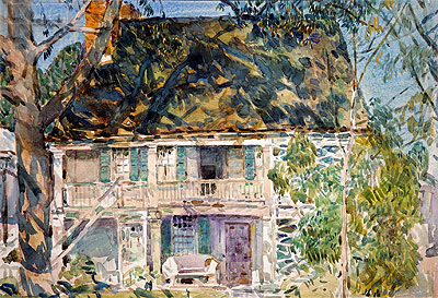 The Brush House, 1916 | Hassam | Painting Reproduction