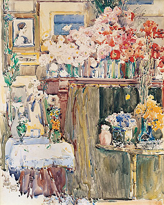 The Altar and Shrine, 1892 | Hassam | Painting Reproduction
