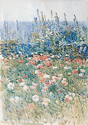 Flower Garden, Isles of Shoals, 1893 | Hassam | Gemälde Reproduktion