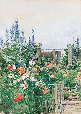 Home of the Hummingbird, 1893 | Hassam | Painting Reproduction