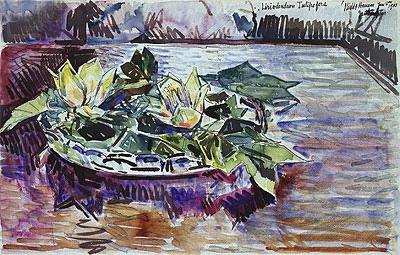 Tulpen in einer Schale, 1933 | Hassam | Gemälde Reproduktion