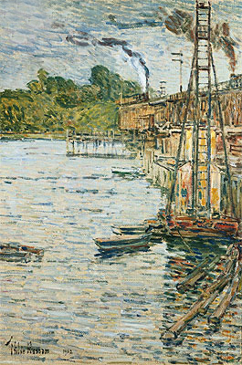 The Mill Pond, Cos Cob, Connecticut, 1902 | Hassam | Gemälde Reproduktion
