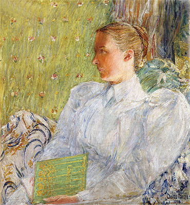 Portrait of Edith Blaney, 1894 | Hassam | Gemälde Reproduktion