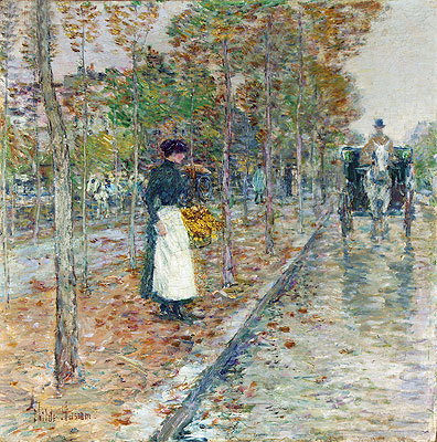 Autumn Boulevard | Hassam | Painting Reproduction