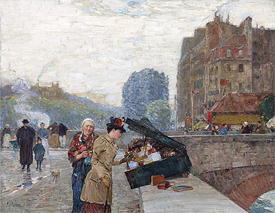 Quai St. Michel, 1888 | Hassam | Gemälde Reproduktion