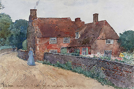 Broadstairs Cottage, 1890 | Hassam | Gemälde Reproduktion