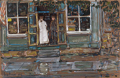 Grocery Store, Phoenecia, 1917 | Hassam | Gemälde Reproduktion