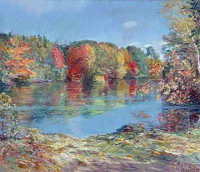 Walden Pond, n.d. | Hassam | Painting Reproduction