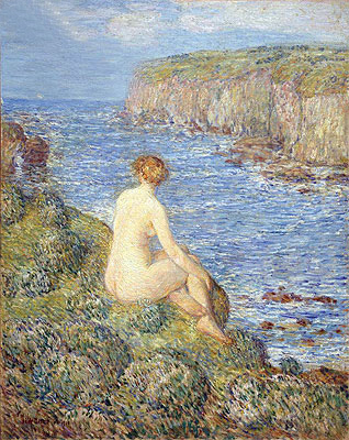 Nymph and Sea, 1900 | Hassam | Gemälde Reproduktion
