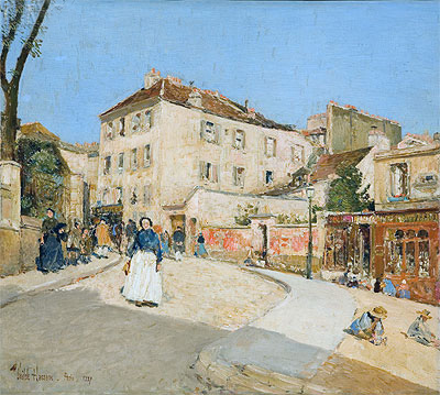 Montmartre, 1889 | Hassam | Painting Reproduction