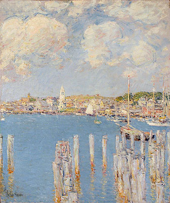 Gloucester Inner Harbor, c.1899 | Hassam | Painting Reproduction