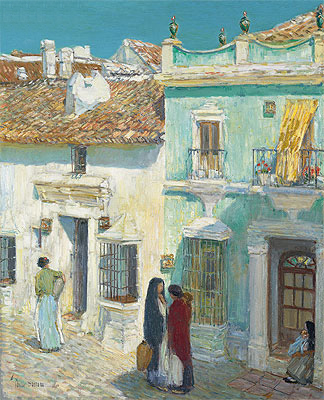 Plaza de la Merced, Ronda | Hassam | Painting Reproduction