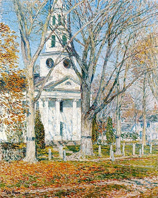 Church at Old Lyme, 1903 | Hassam | Painting Reproduction