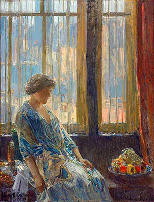 The New York Window, 1912 | Hassam | Gemälde Reproduktion