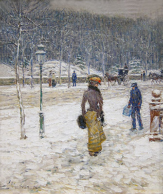 New York Street, 1902 | Hassam | Painting Reproduction