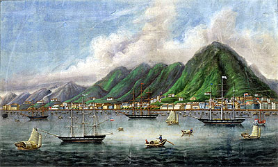 Victoria Island, Hong Kong, c.1865 | Chinese School | Painting Reproduction