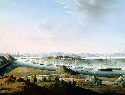 View of Whampoa, c.1840 | Chinese School | Painting Reproduction