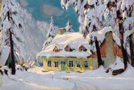 Nach dem Sturm, c.1922 von Clarence Gagnon | Gemälde-Reproduktion