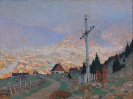 The Wayside Cross, Autumn | Clarence Gagnon | Painting Reproduction