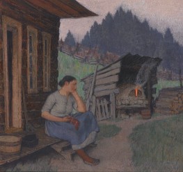 Maria Daydreams | Clarence Gagnon | Painting Reproduction