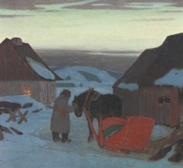 Going for the Doctor | Clarence Gagnon | Painting Reproduction