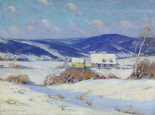 In the Laurentians, Winter, 1910 | Clarence Gagnon | Painting Reproduction