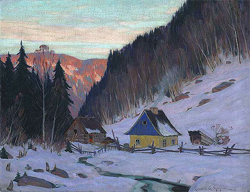 A Laurentian Homestead, c.1919 | Clarence Gagnon | Painting Reproduction