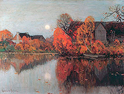 The Pond, October, c.1921 | Clarence Gagnon | Painting Reproduction