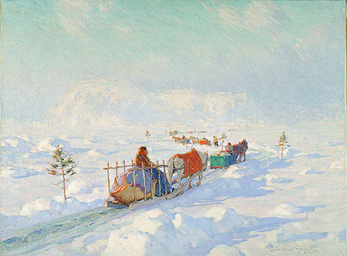 The Ice Bridge, Quebec, n.d. | Clarence Gagnon | Gemälde Reproduktion