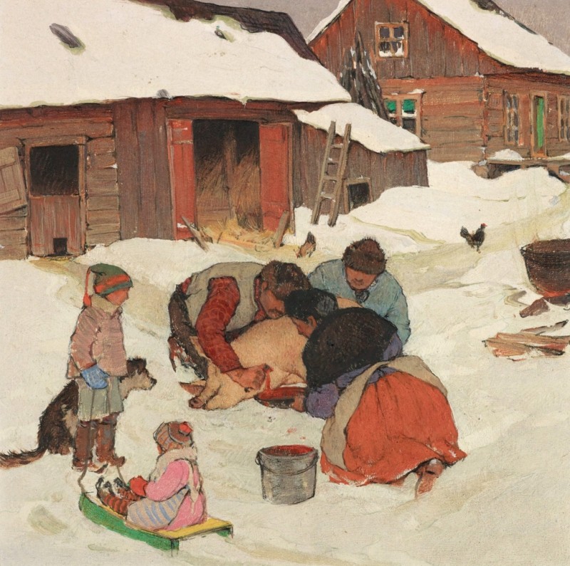 Killing the Pig, c.1928/33 | Clarence Gagnon