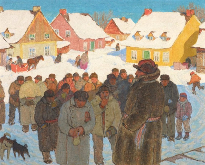 Clarence Gagnon | Napoleon Laliberte Reports Village News, c.1928/33 Napoleon Laliberte Reports Village News, c.1928/33 | Clarence Gagnon