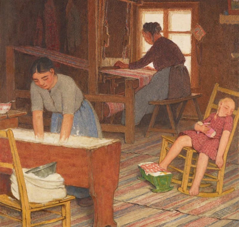 Clarence Gagnon | Baking and Weaving, c.1928/33 Baking and Weaving, c.1928/33 | Clarence Gagnon