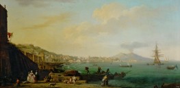 View of Naples with Vesuvius, n.d. by Claude-Joseph Vernet | Painting Reproduction
