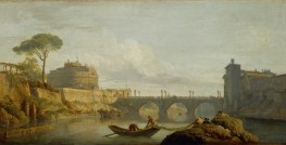 The Bridge and Castle of Sant'Angelo in Rome, 1745 by Claude-Joseph Vernet | Painting Reproduction
