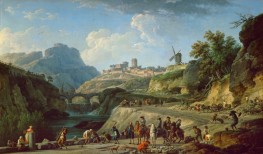 Landscape with Roadworks, 1774 by Claude-Joseph Vernet | Painting Reproduction