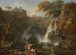 The Waterfalls at Tivoli with the Villa of Maecenas, c. 1740-1750 by Claude-Joseph Vernet | Painting Reproduction